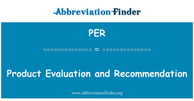 PER: Produktevaluering og anbefaling