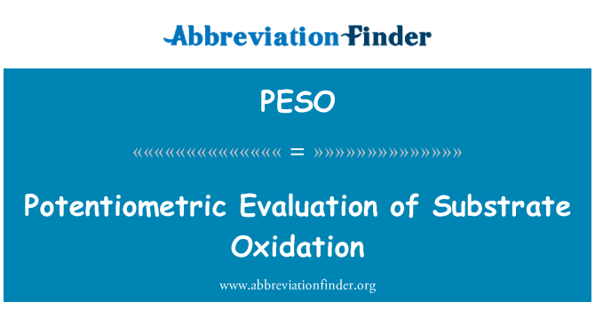 PESO: Potenciometrické vyhodnocení oxidace substrátu
