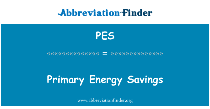 PES: Primærenergibesparelser