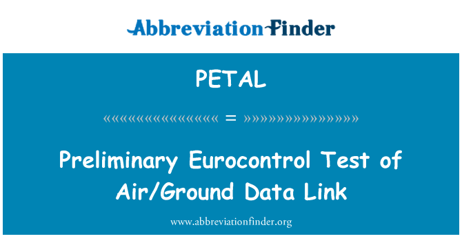 PETAL: Test ta ' l-Eurocontrol preliminari ta ' l-ajru/art Data Link