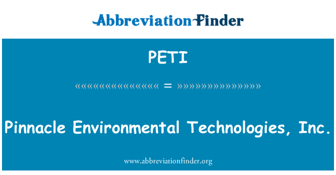 PETI: Puncak Alam Sekitar Technologies, Inc.