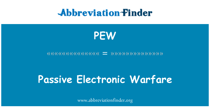 PEW: Passive elektronische Kampfführung