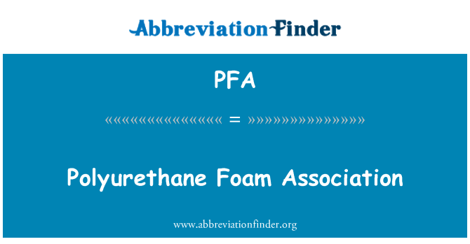 PFA: ポリウレタン フォーム協会