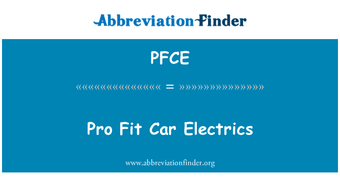 PFCE: Karozza Iffittja pro Electrics