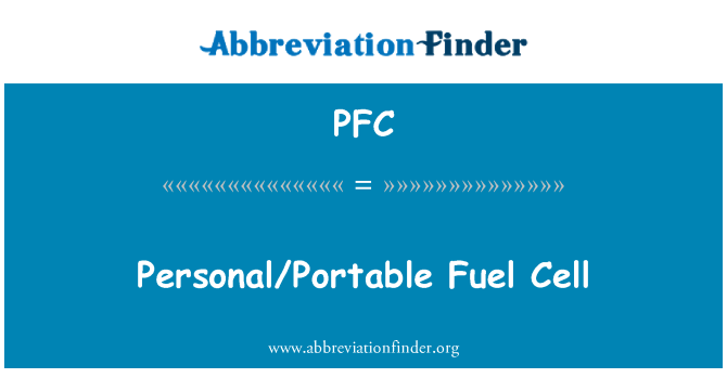 PFC: Personlige/Portable brændselscelle