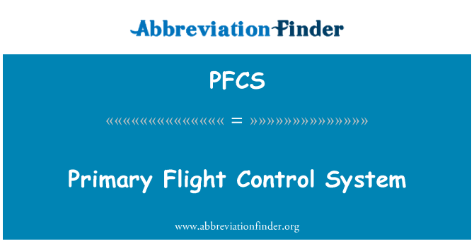 PFCS: מערכת בקרת טיסה ראשי