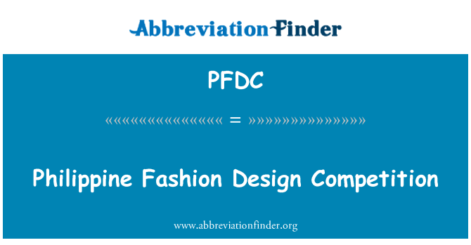 PFDC: Filipinski modni Design konkurence