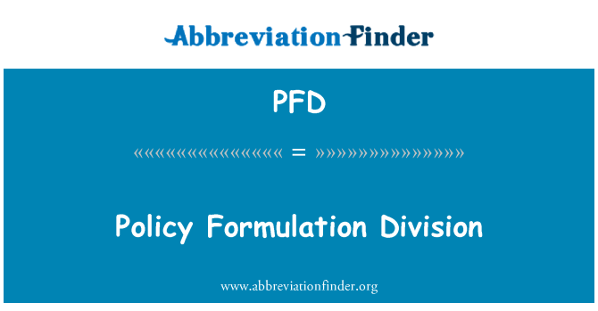 PFD: Formulierung Abteilung
