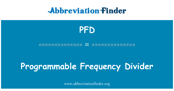 PFD: Divisor de frequência programável