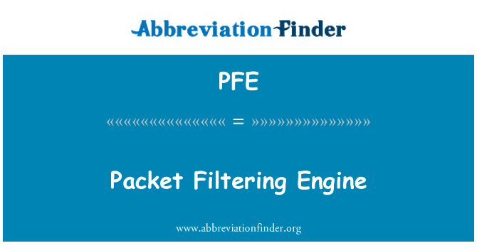 PFE: パケット フィルタ リング エンジン