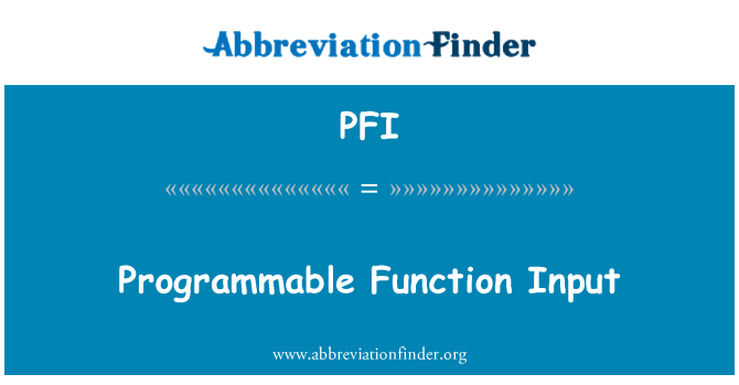 PFI: 可程式設計函數輸入