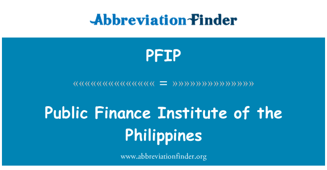 PFIP: Veřejné Finance institut Filipíny