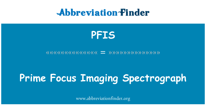 PFIS: Imaging Arkturuse peamine fookus