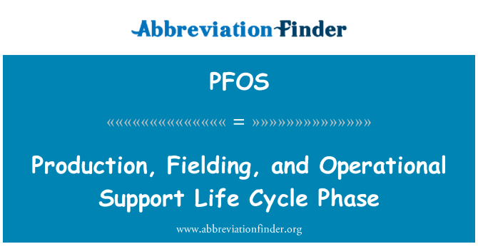 PFOS: Pwodiksyon, Fielding, ak sipò operasyon faz ik lavi