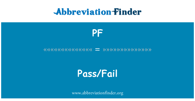 PF: Pase/ne
