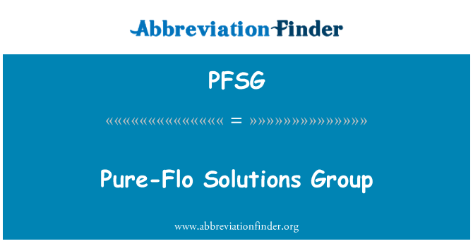 PFSG: Grupp ta ' soluzzjonijiet pur-Flo