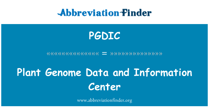 PGDIC: 植物基因組資料和資訊中心