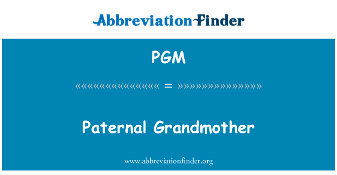 PGM: Avó paterna