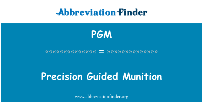 PGM: Præcision guidede Munition