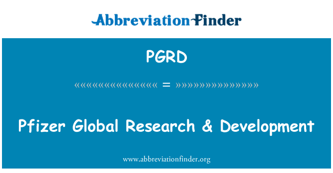 PGRD: Riċerka globali Pfizer & żvilupp