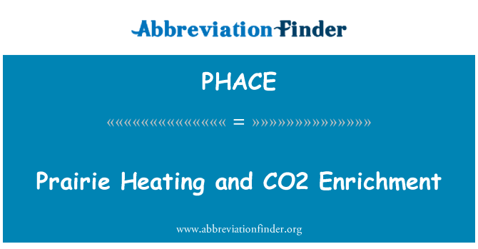 PHACE: 大草原加热和 CO2 加富