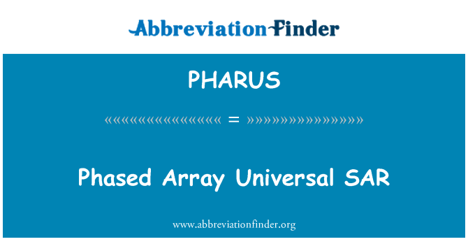 PHARUS: SAR inivèsèl par etalaj