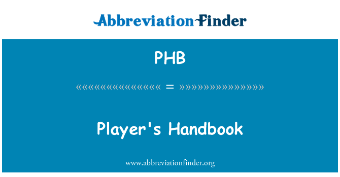 PHB: Llawlyfr y chwaraewr