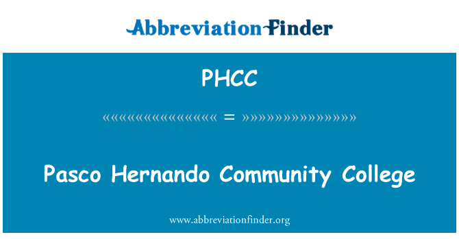 PHCC: Pasco Hernando सामुदायिक कॉलेज