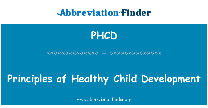 PHCD: مبادئ تنمية الطفل السليم