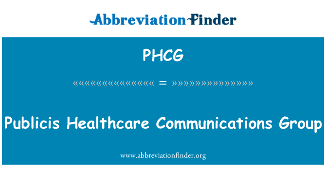 PHCG: Publicis sağlık iletişim grubu
