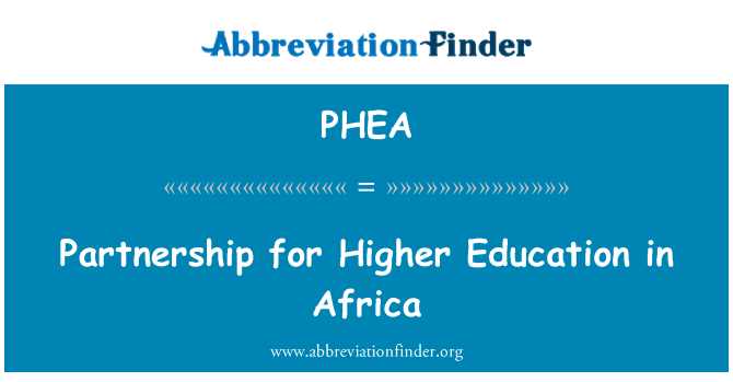 PHEA: Partnerschaft für höhere Bildung in Afrika