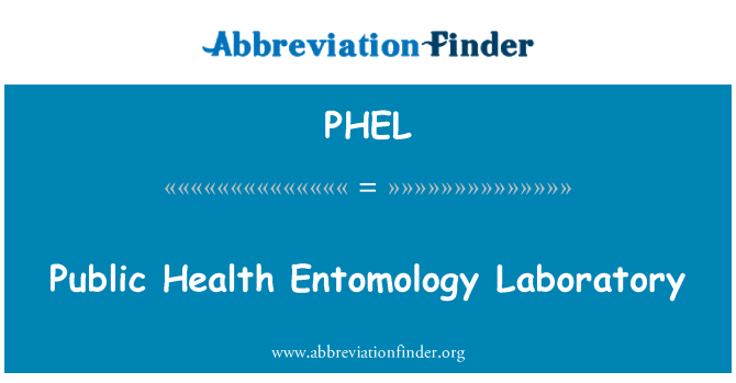 PHEL: Public Health Entomology Laboratory