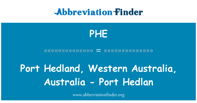 PHE: Port Hedland, Australia Barat, Australia - Port Hedlan