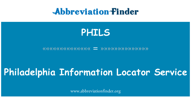 PHILS: Služba vyhledávač informací Philadelphia