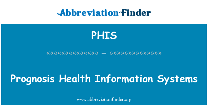 PHIS: 預後衛生資訊系統