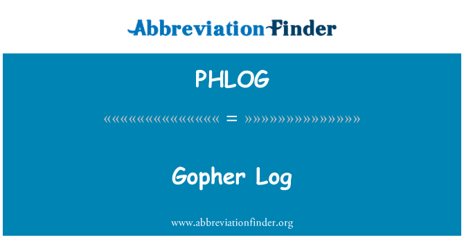 PHLOG: Gopher Log