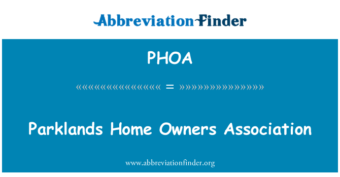PHOA: Parklands Home Owners Association