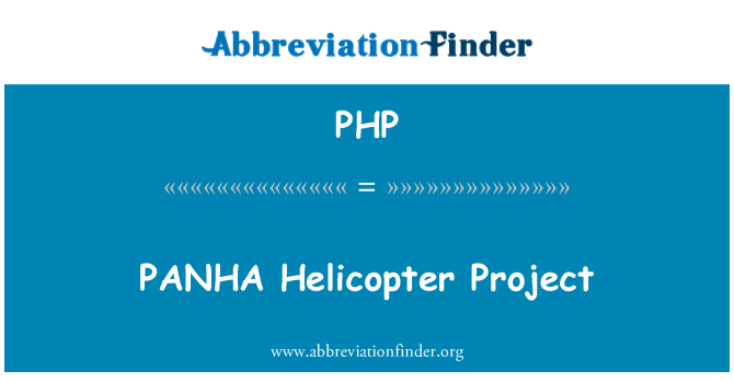 PHP: PANHA vrtulník projekt