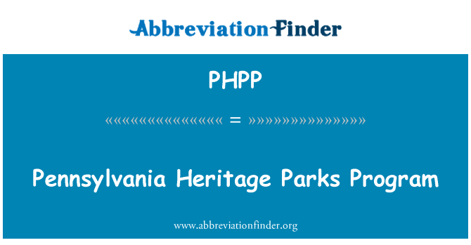 PHPP: Pwogram Pennsilvani du Parcs