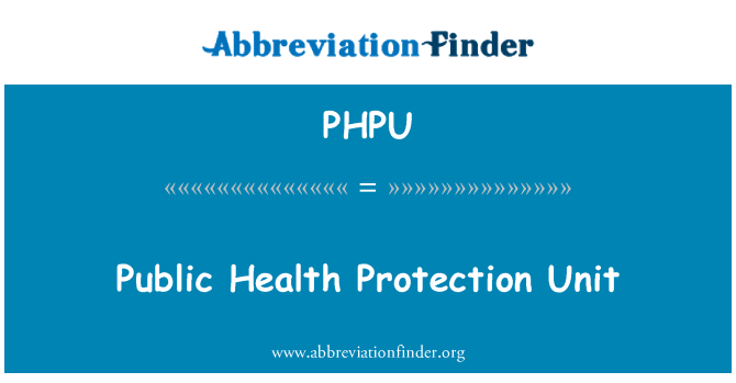 PHPU: Unitat de salut pública protecció