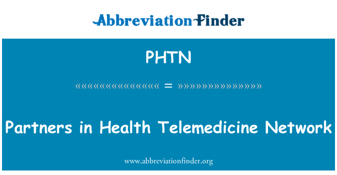 PHTN: Partnerji v telemedicinske mreže zdravstvenih