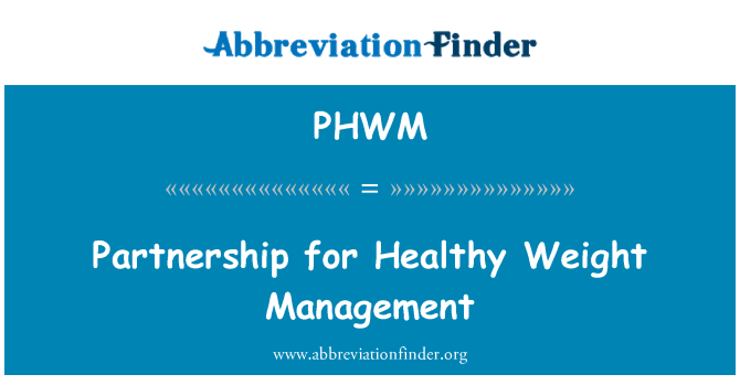 PHWM: Partenariato per la gestione di peso sano