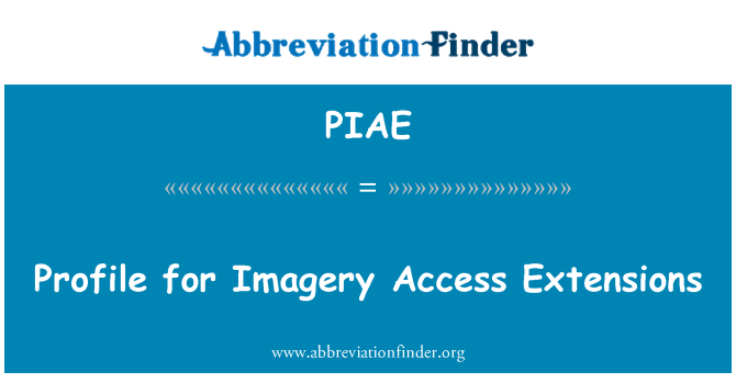 PIAE: Profil für Bilder von Access-Erweiterungen