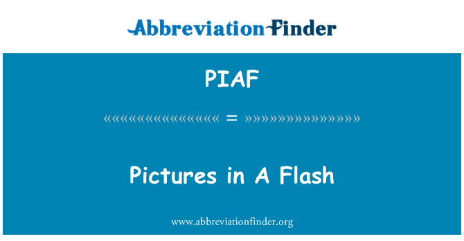 PIAF: Billeder i en Flash