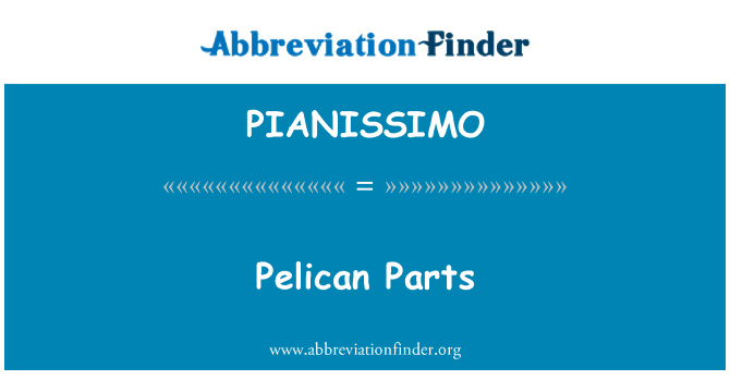 PIANISSIMO: Pelican Parts