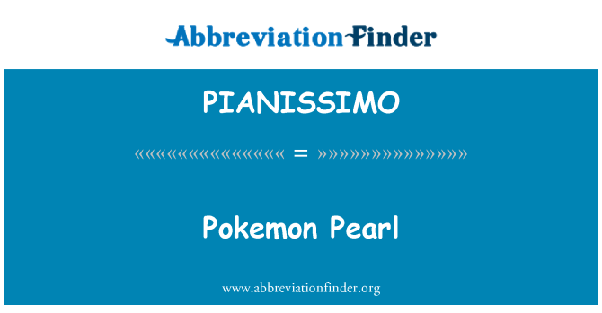 PIANISSIMO: Pokemon Pearl