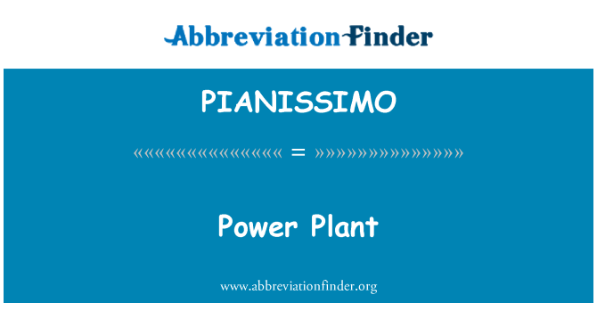 PIANISSIMO: Электростанция