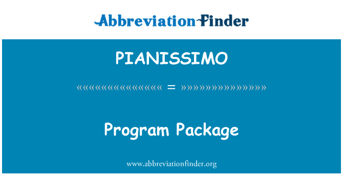 PIANISSIMO: Program Package