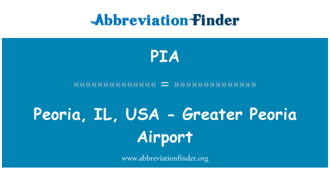 PIA: Peoria, IL, Stati Uniti - Greater Peoria aeroporto