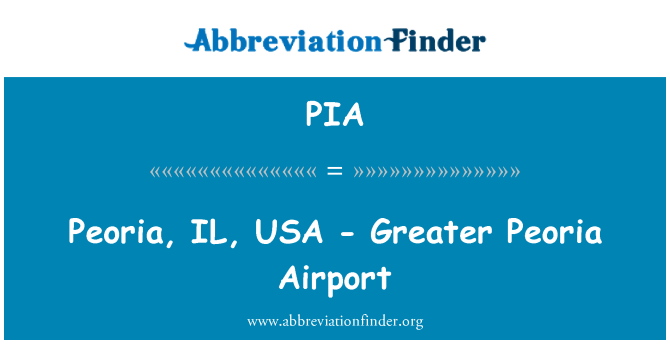 PIA: Peoria, IL, USA - μεγαλύτερη Peoria αεροδρόμιο